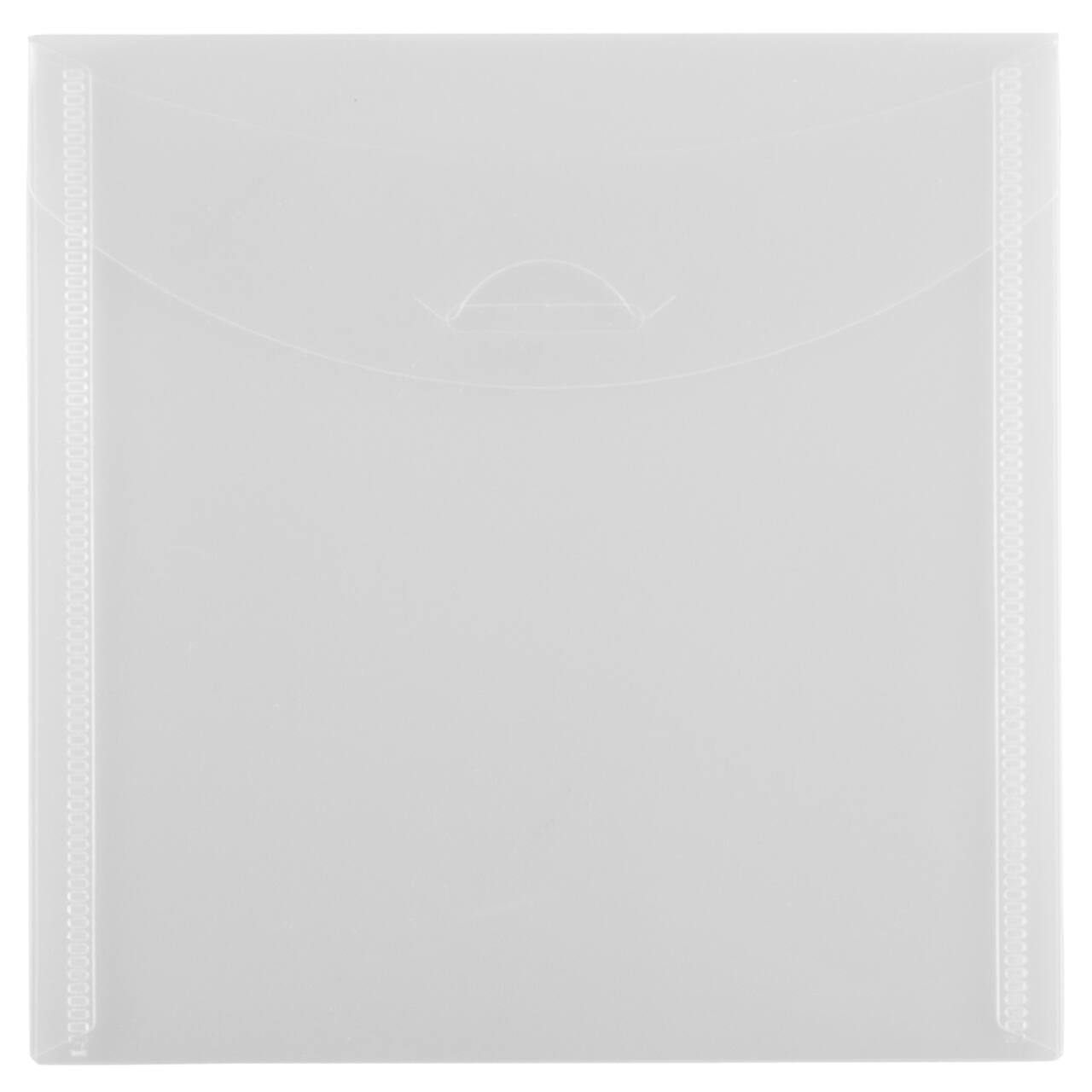 JAM Paper Clear Plastic Tuck Flap Closure 6.125" x 6.125" Square Envelopes, 12ct.